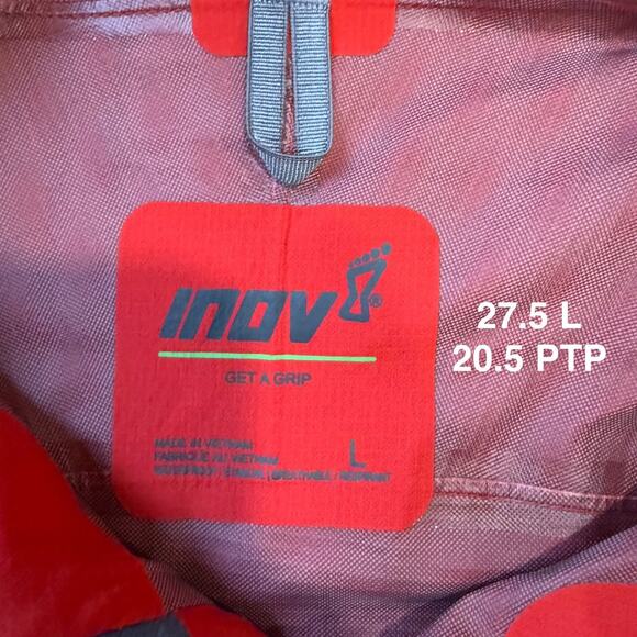 Inov8 Pertex Ultralight Jacket Large Red Full Zip Hooded Waterproof Outerwear - Picture 7 of 9